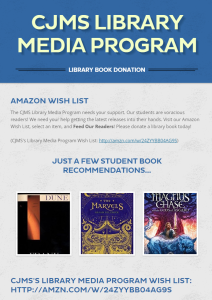 CJMS Library Media Program - Amazon List